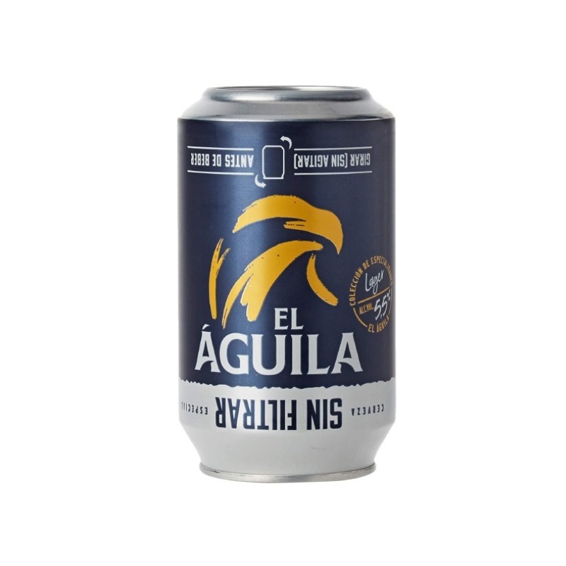 el aguila sin filtrar lata 33 cl.