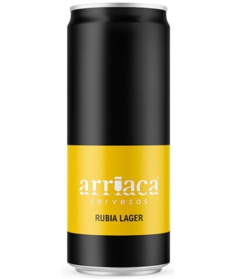cerveza rubia arriaca lata 33 cl.