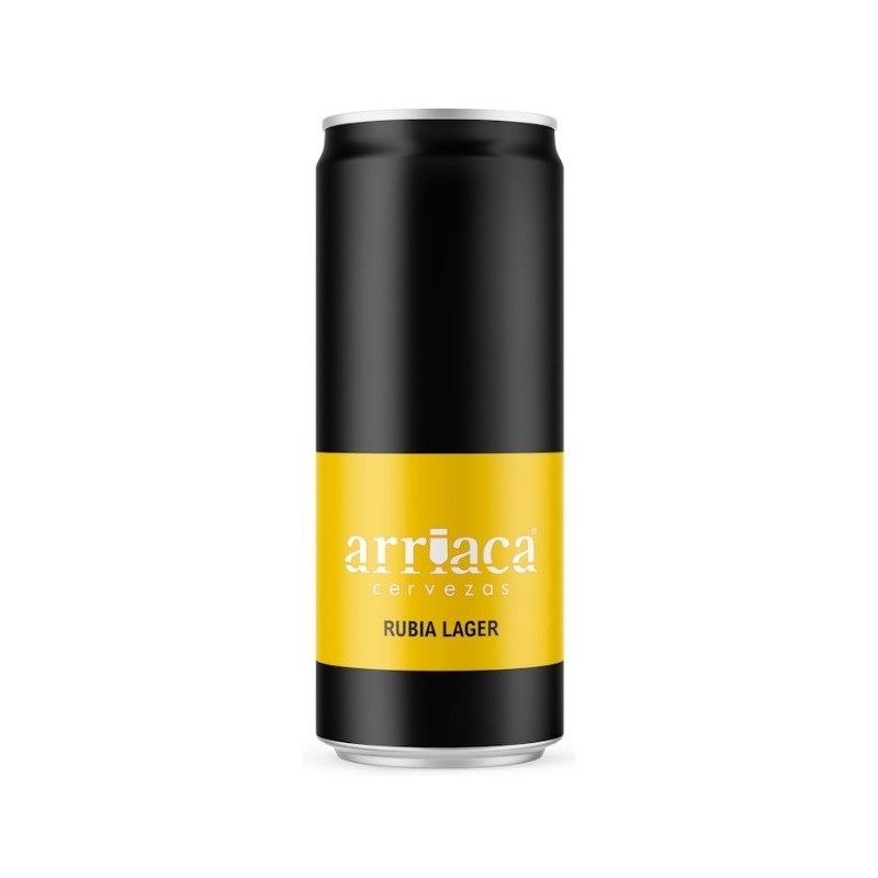 cerveza rubia arriaca lata 33 cl.