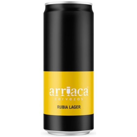 cerveza rubia arriaca lata 33 cl.