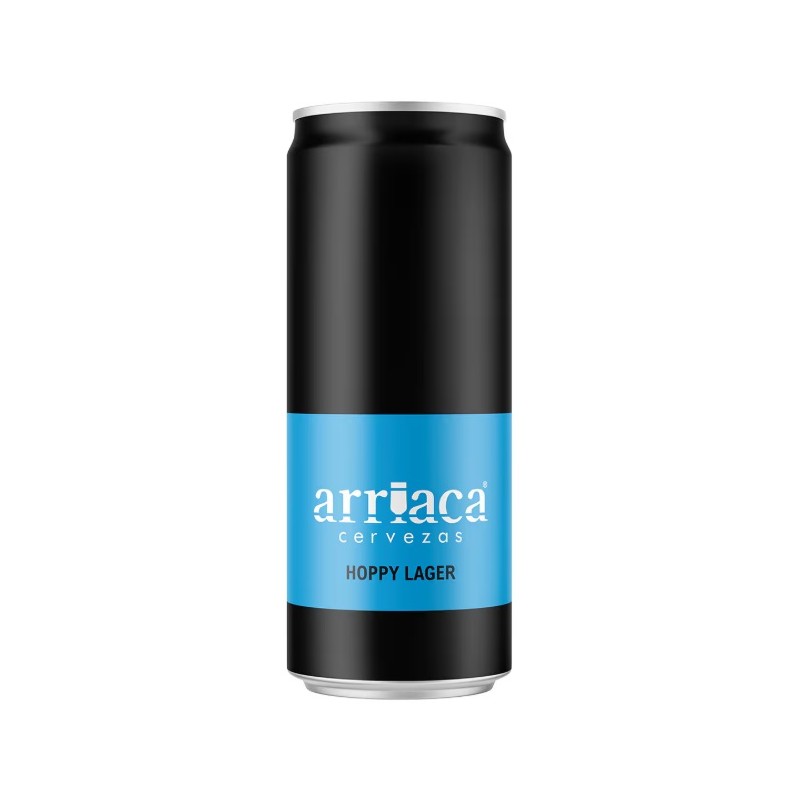cerveza arriaca hoppy lager lata 33 cl