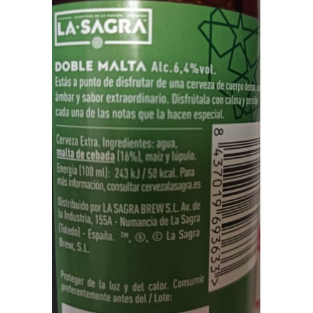 cerveza la sagra doble malta