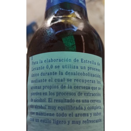 etiqeta estrella de levante 0,0 sin gluten