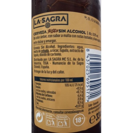 la sagra tostada  sin alcohol