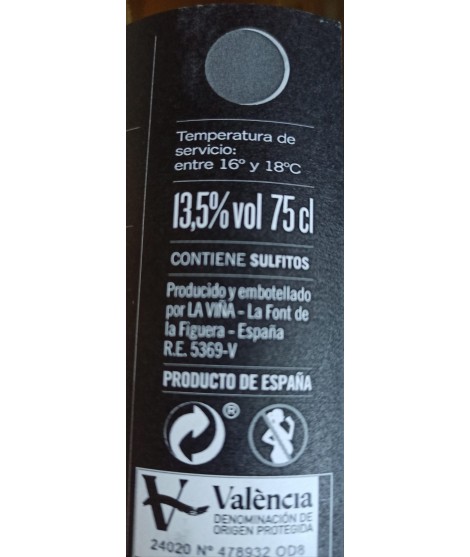 etiqueta vino clar de lluna