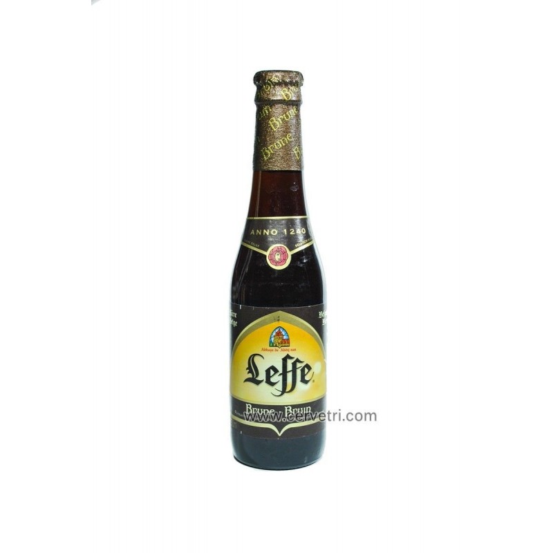 Leffe Brune.  Cerveza negra de abadía, belga, botella 33 cl.