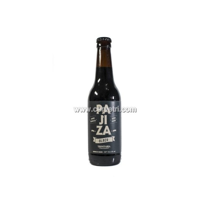 Cerveza Pajiza Black, 33 cl.