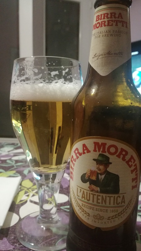 Cerveza italiana Moretti